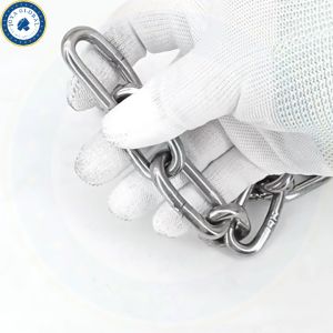 Galvanized Chain for Link Gate Fence Connector Dog Chain Metal Stainless Iron Chain 10mm x 1Meters