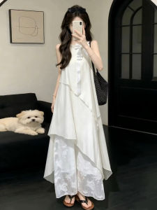PEIZIXUAN | French White Halter Neck Dress 2026 New Style