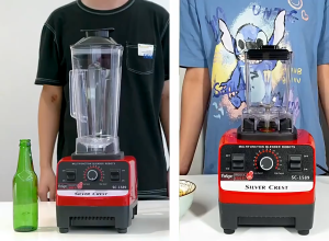 SLIVER CREST original 2L heavy duty juicer 2 in 1 Large caliber blender multi functional ice crusher