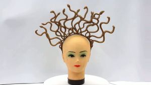 Bando Kepala Ular Bando Medusa Headband Hiasan Rambut Cosplay Pesta Haloween Kostum