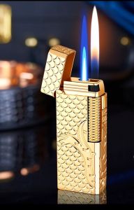 🔥 Bật lửa Derui 2 chế độ lửa mạ vàng 🔥 Chất liệu kim loại full box thiết kế sang trọng thích hợp làm quà tặng