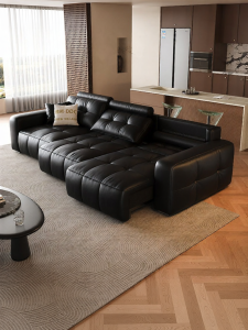 Multi-Function Electric Genuine Leather Living Room Sofa Bed