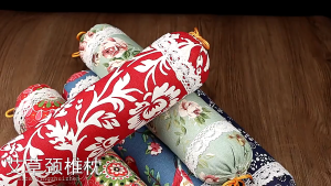 Premium Wormwood Neck Pillow - Cozy Cotton Fabric Lace Edging Cervical Health & Sleep Enhancement