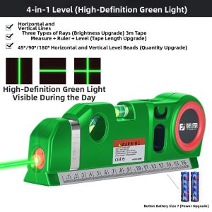 CHUANGYI | Portable Woodworking Laser Level Multi Function Cross Line