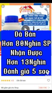 [ Combo 3 lọ ] Bột thông cống YuHao cực mạnh thộng tắc lavabo đường ống nước