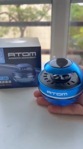 Nước hoa ô tô cao cấp ATOM xoay quạt tỏa hương thơm chạy năng lượng mặt trời