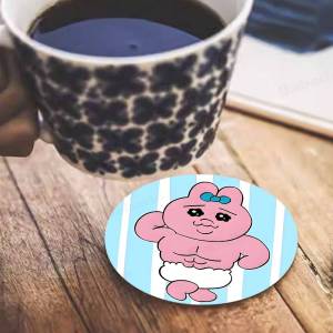 Character O-Opanchu U-Usagi 1pc Pattern Coaster Tea Cup Heat Insulation Pad Anti-scalding Anti-slip Table Bowl Plate Mat