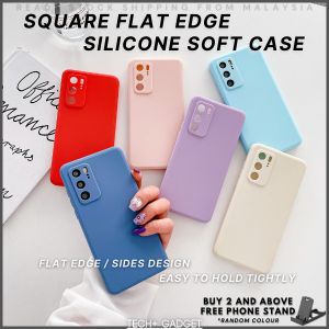 Flat Edge Cube Square Casing Matte Silicone Soft Case for Huawei Mate 40 Pro Mate 30 Pro Mate 20 Pro P40 Pro P30 Pro P20 Pro