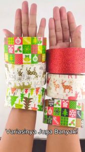 Christmas Decor Tape - Lakban Kain Motif Natal