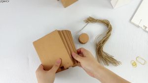 Giấy Kraft Túi Quà Tặng 10/20 Chiếc Có Dây Cho Đám Cưới Trang Sức Bánh Kẹo Sinh Nhật Tiệc Giáng Sinh Ủng Hộ Màu Trơn Hộp Đóng Gói