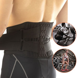 Lumbar Support Belt Lower Back Brace for Lifting Herniated Disc Sciatica Pain ReliefMesh Breathable Lumbar Brace for Men & Women with Dual Adjustable Straps