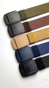 Ikat Pinggang Pria Panjang 120cm Gesper Sekolah dan Kerja Sabuk Cowok anti x ray bandara (TANPA SLETING) MURAH