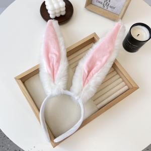 Red Christmas Rabbit Ear Hairband Womens Cute Spunky Bunny Girl Plush Headband Costume Photo Prop Korean Style Fashion Accessory
