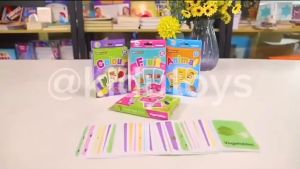 Flash Card Anak Hewan Buah Sayur Warna 2 Sisi Wipe Clean Pocket Flash Card Kidu Baby