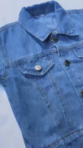 Jaket Jeans Anak Lengan Panjang Warna Light Blue Usia 2-9 Tahun
