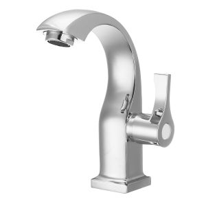 1 Chrome Plated Single Cooling Faucet Single Hole Easy To Install Suitable for Bathroom and Kitchen