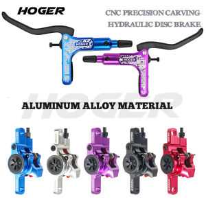 HOGER MTB Bike Hydraulic Disc Brake Set 160mm Rotors Oil Calliper Plate Front Rear Mountain Bicycle Clamp 22.2mm Handle A Pillar