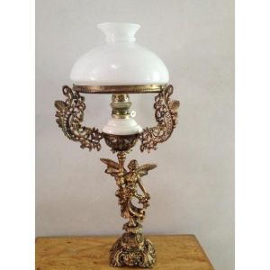 lampu meja antik diameter 28 sudah dimodifikasi listrik