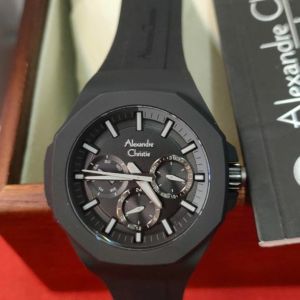 (BISA COD) Jam Tangan Pria Alexandre Christie AC 6590 AC6590 Garansi Resmi 1 Tahun - Tali Rubber