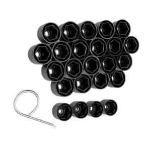 24pcs 17mm Car Wheel Cover Wheel Hub Nut Cover Suitable For VW Golf Mk4 Screw Sleeve Tire Screw External Dust Cover Accessory