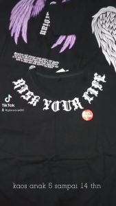 KAOS DISTRO ANAK ANGEL SAYAP PUTIH/ATASAN ANAK UMUR 5 TAHUN SAMPAI 14TAHUN