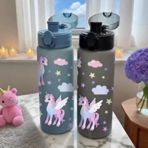 780ml 3D Unicorn-Patterned Water Cup: High-Definition Stereo Print Lightweight Durable Great for Kids & Adults， PVC-Free