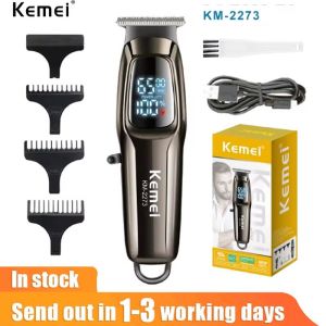 ปัตตาเลี่ยนไฟฟ้าเคเมอิมืออาชีพพร้อมไม้กดไฟฟ้าวงจรจอดิจิตอล LCD USB KM-2273ชาร์จ