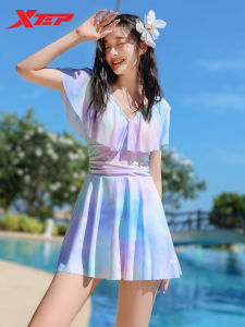 XTEP | Slimming Cover Belly Plus Size Beach Vacation One-Piece Swimdress