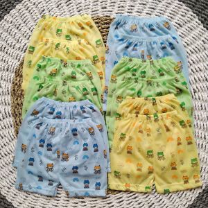 Promo Celana Pendek Bayi 12pcs/6pcs 0-4 Bulan Full Print Warna Motif Pelangi