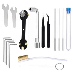 3D Printer Nozzle Cleaner Tool Cleaning Needles Copper Brush Wrench Universal for Bambu Creality Anycubic MK8 E3D Hotend Parts