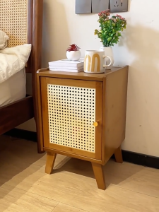 HOGO Nordic Nightstand Mini Modern Storage Cabinet Bedroom Bedside Locker Simple Home Side Table Corner Cabinet