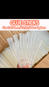 Hot Melt Glue Sticks 7mm x 200mm | Strong Adhesive Clear Glue Gun Refill | DIY Craft Repair | 10/20/50pcs
