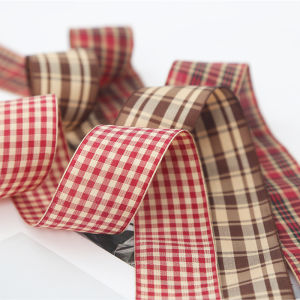 ริบบิ้นลายตารางสไตล์อังกฤษ4ซม. ริบบิ้นริบบิ้นโบว์วัสดุริบบิ้นหลากสีสำหรับห่อของขวัญดอกไม้ของตกแต่ง DIY แฮนด์เมด