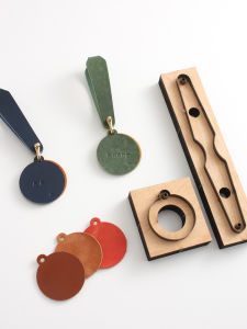 Móc Khóa Da Thủ Công DIY Mẫu Vật Liệu Dao Cắt Móc Khóa Dụng Cụ Tự Làm Đồ Dùng Thủ Công Chất Liệu Da Móc Khóa