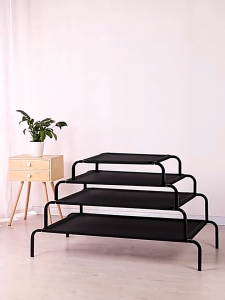 HATELI Elevated Dogs Bed Cat Folding Nest Pet Steel Camping Bed House Portable Removable Washable Mesh Cats Kennel Puppy Beds Dog Accessories