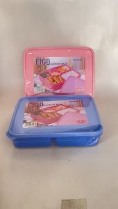 Kotak Makan Lunch Box Figo 5 Sekat Warna Cherry Metalik/Biru/Hi-Lite/CACAO