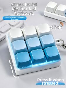 JIEBITU | Stress Relief Toy Keychain Gift Colored Gradient Keyboard Style