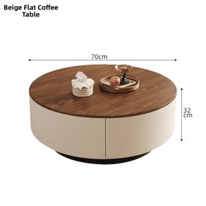 New Walnut Wood Round Combination Tea Table