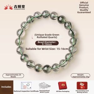 JIZHAOTANG | Prosperity and Fortune Boosting Natural Green Ghost Crystal Bracelet