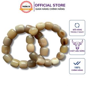 Vòng đeo tay sừng may mắn kiểu đốt trúc màu vân sừng tự nhiên đẹp Vòng tay phong thủy - Mỹ Nghệ Phương Chi