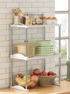 Kitchen Shelf Table Top For Home Double Layered Storage Rack Living Room Study Storage Rack Bathroom Bathroom Desktop Shelf