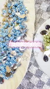 mutiara payet mix ramboci piring bambu per 15 gram