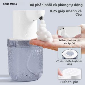 Máy Phân Phối Xà Phòng Tự Động Gắn Tường 400ml Máy Rửa Tay Tạo Bọt Thông Minh Có Thể Sạc Lại Phòng Tắm Cảm Biến Máy Phân Phối Chất Lỏng