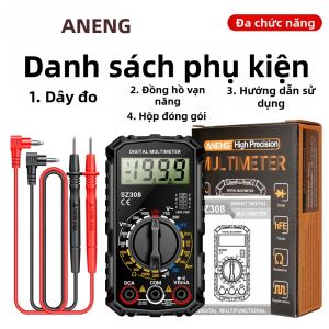 ANENG | Máy Đo Vạn Năng Kỹ Thuật Số ANENG SZ308 1999 Hiển Thị Số Đo Với Bộ Kiểm Tra Pin BT167 Đo Điện Áp AC/DC Dòng Điện Điện Trở Dụng Cụ Điện DIY