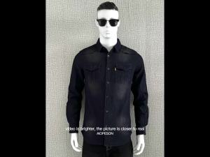 AIOPESON Brand Elastic Cotton Denim Shirt Men Long Sleeve Quality Cowboy Shirts for Men Casual Slim Fit Mens Designer Clothing