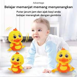 Mainan Anak Bebek Roda Putar Jalan LUCU Edukasi anak Winding Up Duck PROMO TERMURAH COD