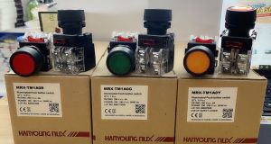 Nút nhấn nhả có đèn phi 22 MRX-TM1A0 xanhđỏ vàng Hanyoung Nux Hàn Quốc