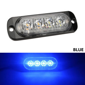 KEVANLY | 1pcs 4 LED 12V-24V Side Marker Lights Strobe Flashing Light Safety Front Rear Warning Light for Truck Trailer BUS Van Caravan