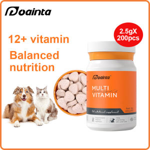 [Pet Tasting Kit] PUAINTA Dogs and Cats Multivitamin Tablet Supplement for Skin and Coat Support Pet Health 12+ Vitamin + Dewormer Pet Health