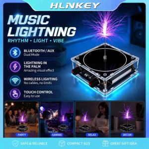 HLINKEY Bluetooth Music Tesla Coil Touchable Arc Generator AUX Audio Input High Voltage Lightning Experiment Desktop Gadget